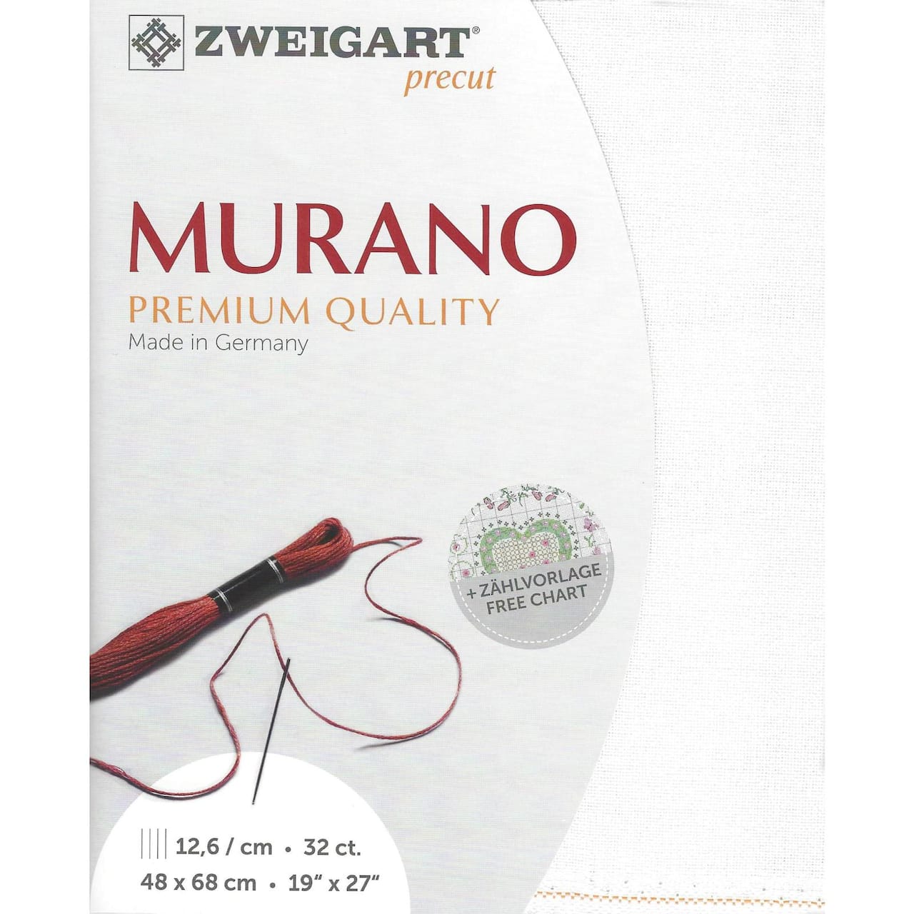 Zweigart® Murano Precut 32 Count Premium Fabric, 18" x 27"